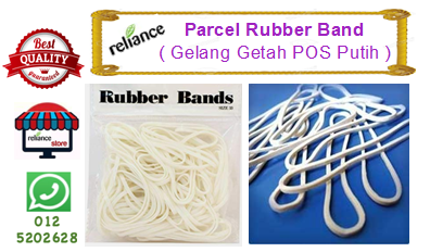 Parcel Rubber Band (White) / Postal Rubber Band / Gelang Getah POS Putih # Pos Rubber Band # Getah Gelang POS # N16 # ( KTT : 1 Pack @ 200 gram )