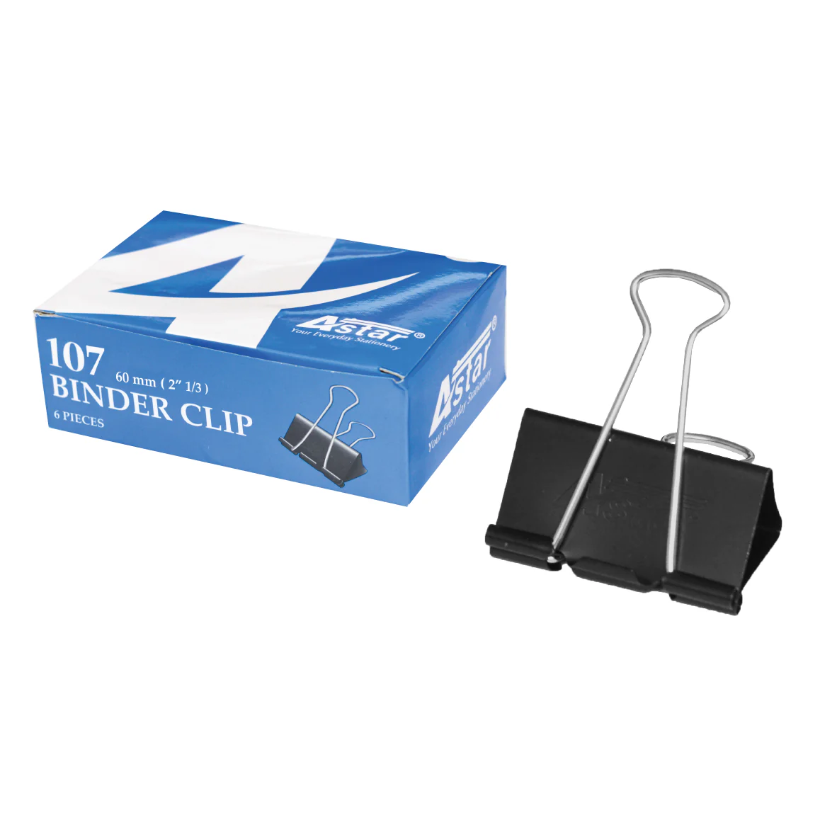 Astar Black Binder Clip (15mm,19mm,25mm/32mm/41mm/51mm/60mm)
