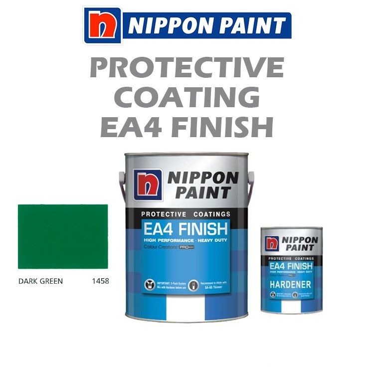 NIPPON HIGH PERFORMANCE PROTECTIVE COATING - EA4 FINISH - DARK GREEN 1458