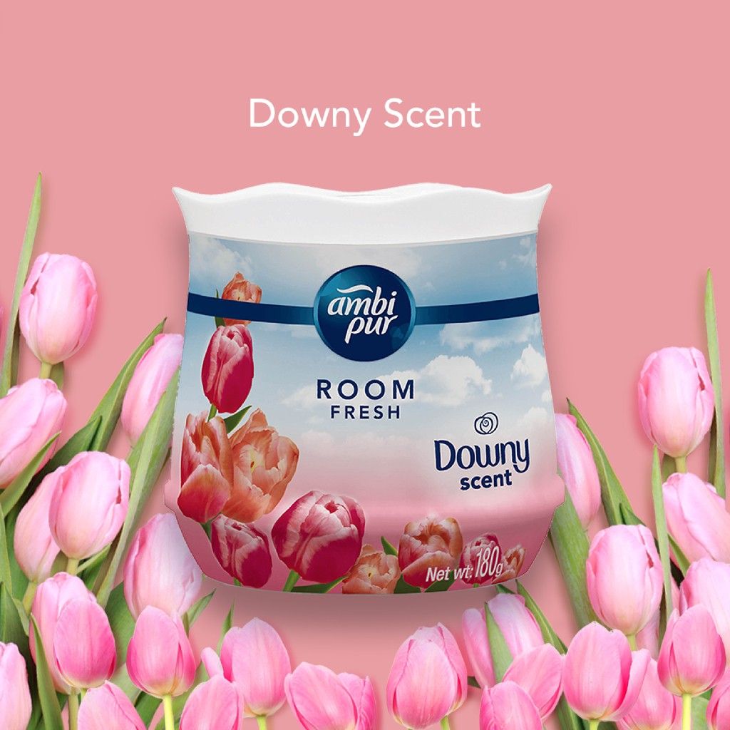 Ambi Pur Air Freshener Room Fresh Scented Gel Downy 180g x 2s