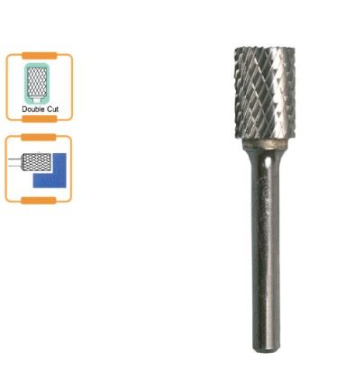 TBS TUNGSTEN CARBIDE ROTARY BURR CYLINDER PLAIN END (DOUBLE CUT)