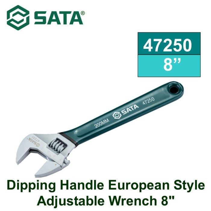 Sata DIP HANDLE EURO STYLE ADJ. WRENCH 8”