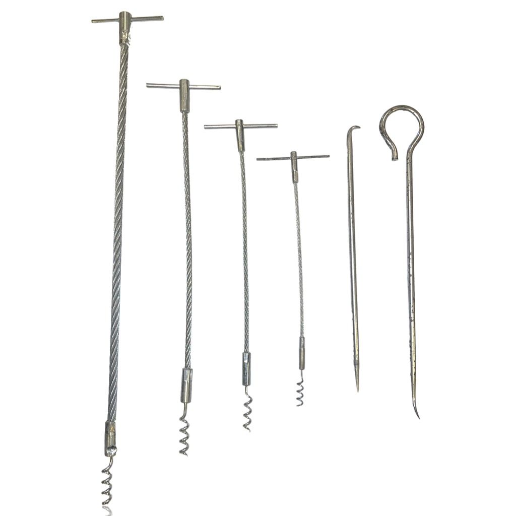 GLAND PACKING EXTRACTOR & PULLER GLAND PACKING / 1 SET CONSISTS OF 4 EXTRACTORS AND 2 HOOKS