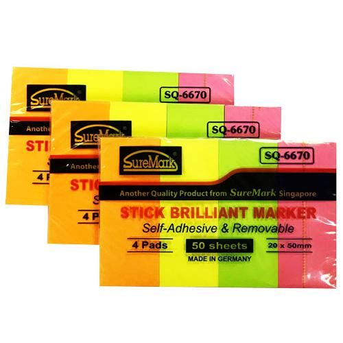 Suremark Stick Note 4 Colour SQ6670