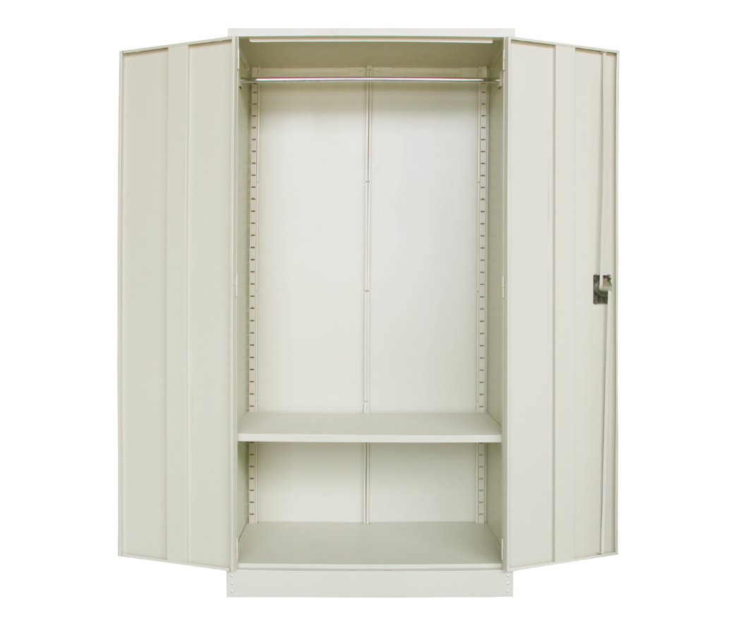 STERLING FULL HEIGHT WARDROBE WITH STEEL SWINGING DOOR C/W 1 CLOTH HANGING BAR AT TOP & 1 ADJUSTABLE SHELVE AT BOTTOM (S200)