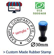 Rubber Stamp Round Type - 30mm # Custom Made # Rubber Stamp Cop # Cop Getah # RP0345 ( KTT : 1 Unit )