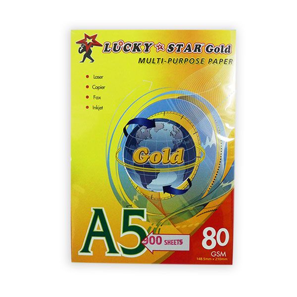 Lucky Star Gold A5 80gms PHOTOSATAT PAPER -900’s / A5 PAPER / photostat paper / 900 sheets /