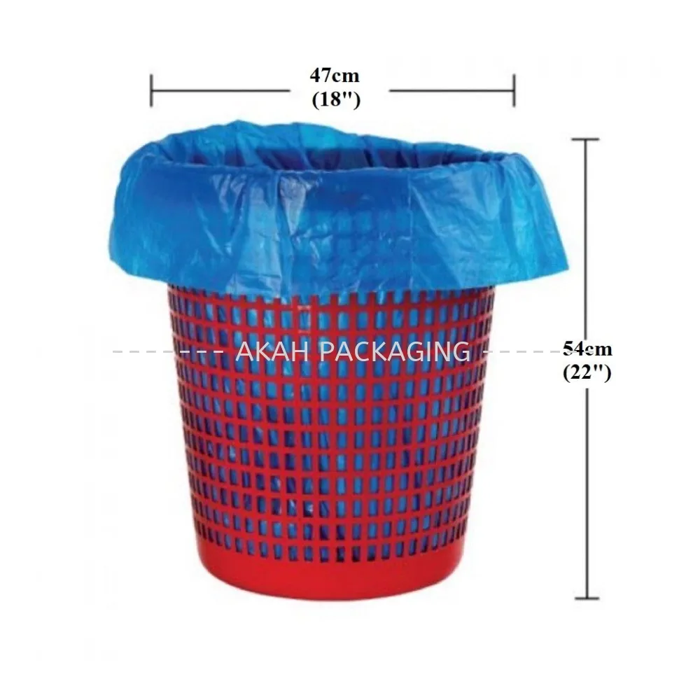 JC Blue HDPE Roll Garbage Bag (S) 47cm x 55cm 100 Roll x 50pcs
