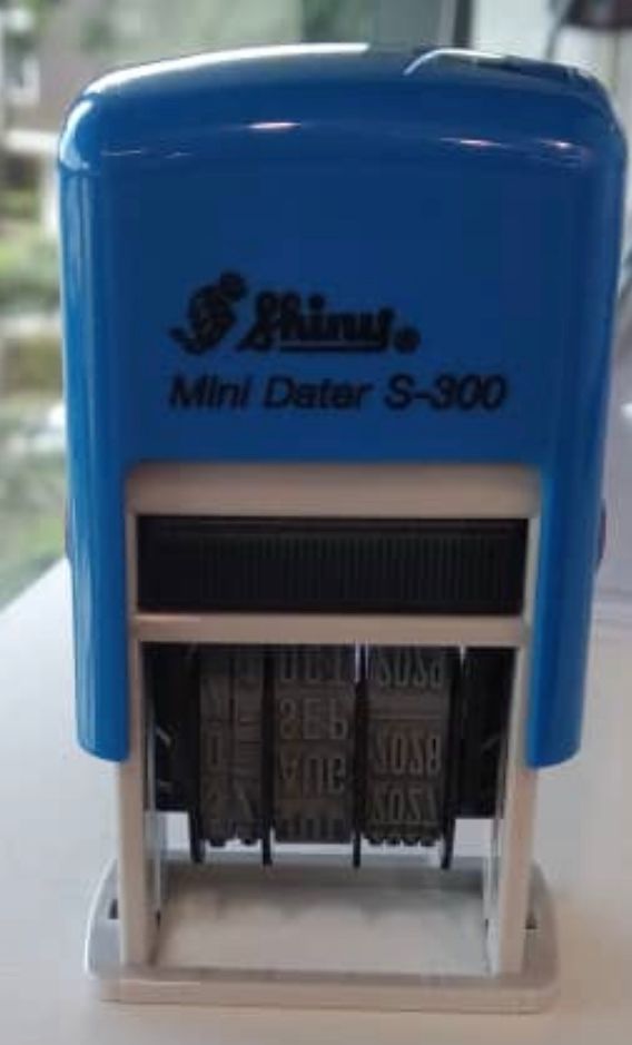 Shiny Self-Inking Dater Stamp S-300 3mm