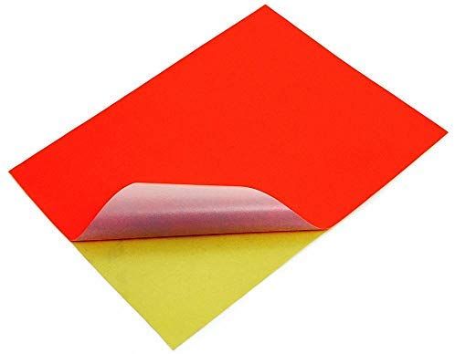 Sticker Colour A4 Red 100 sheets
