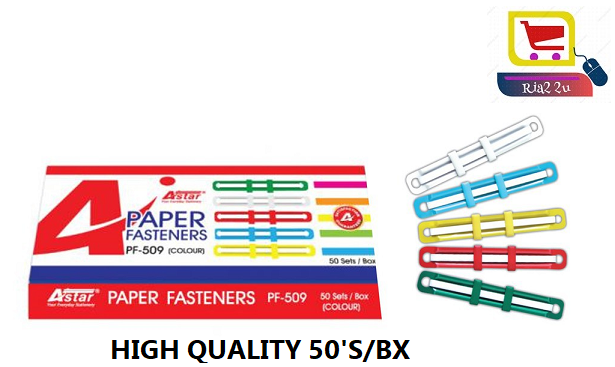 ASTAR Paper Fastener Mix Colour (1 Box)