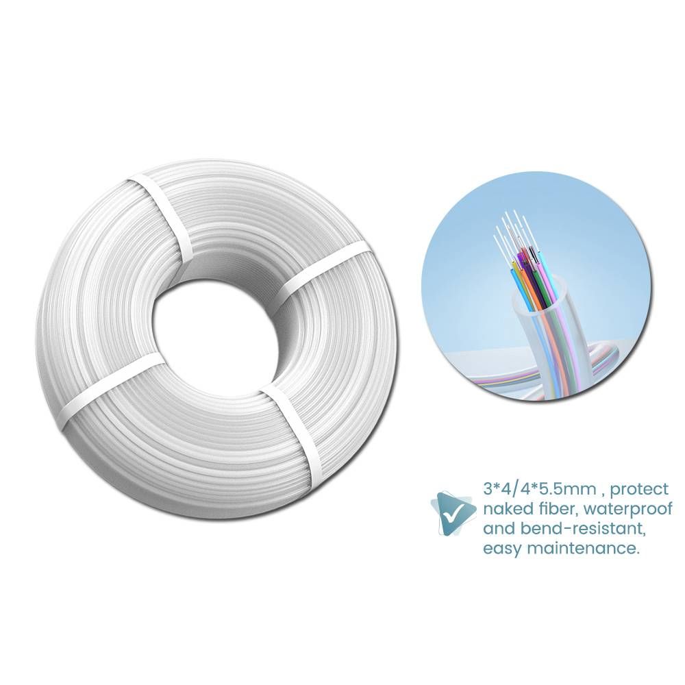 100METERS BARE FIBER OPTIC CABLE PROTECTION TUBE 3X4MM 4X5.5MM