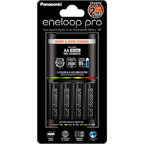 PANASONIC ENELOOP PRO 4PCS AA 2550MAH WITH QUICK CHARGER SET