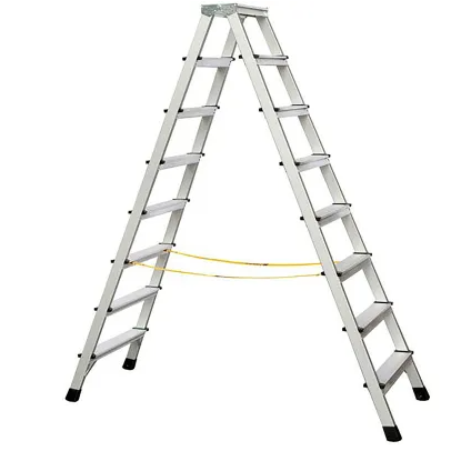 Zarges Aluminium 2 x 8 steps Step Ladder, 1.8m open length