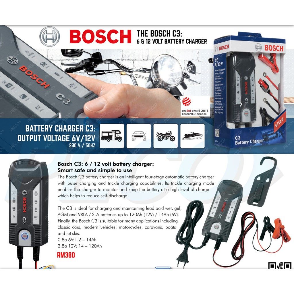Bosch *Bosch C3 Battery Charger for Light - Medium Vehicles