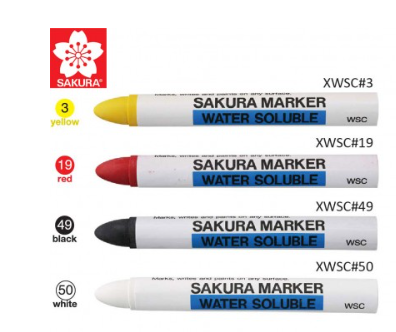 Sakura Water Soluble Marker Crayons WSC for Metal Wood PVC