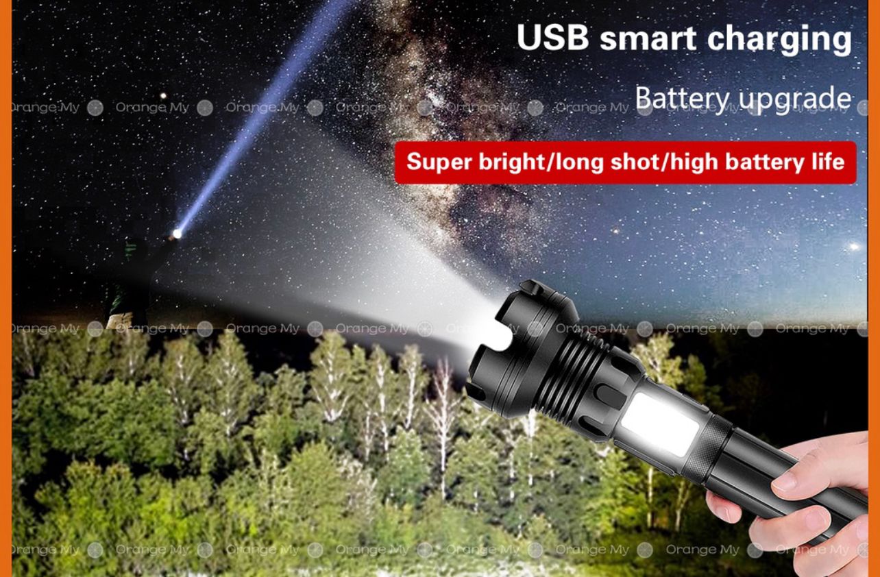 NA LED torch light super bright USB rechargeable Zoom flashlight 3Modes Tactical Lights COB Waterproof lampu suluh terang