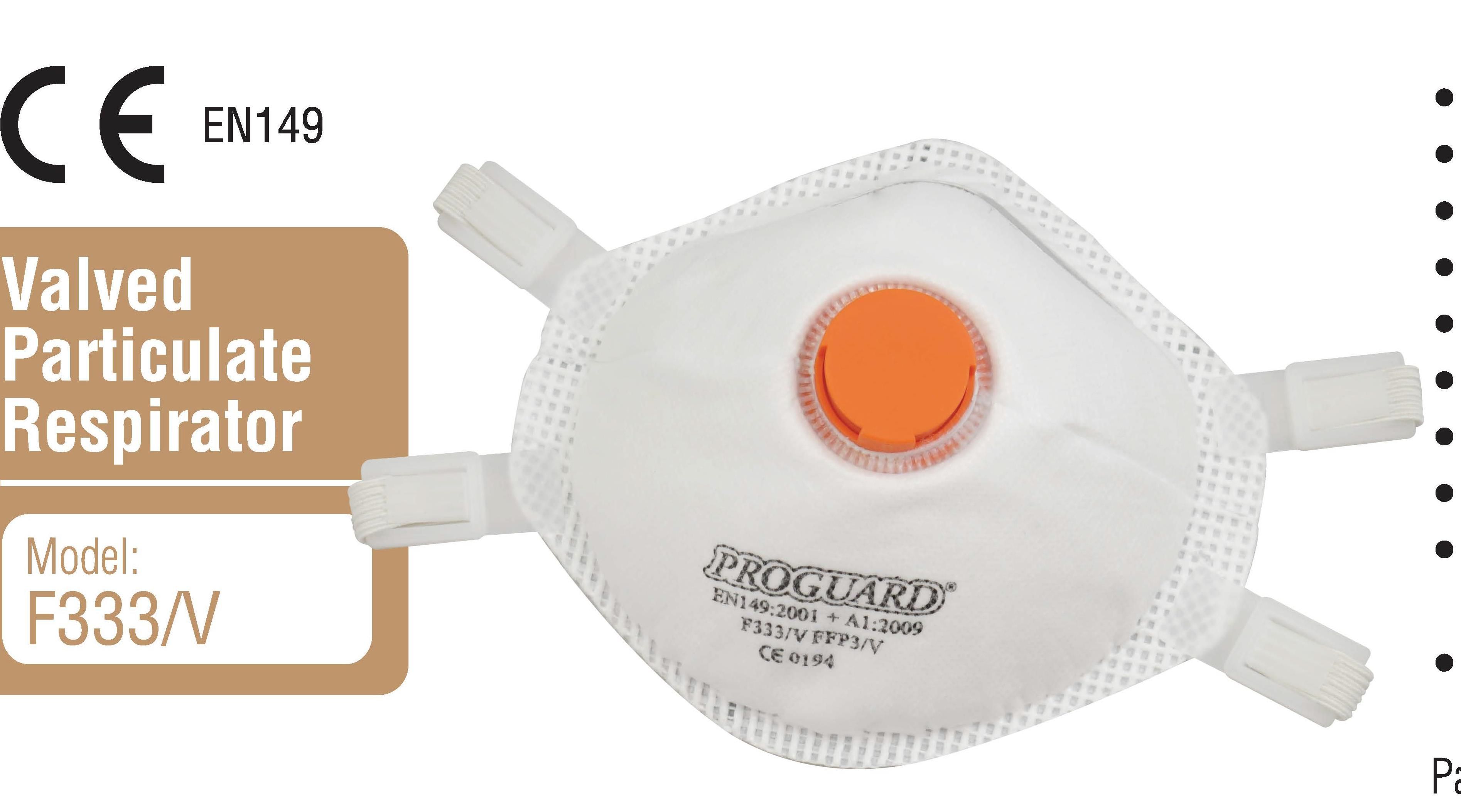 PROGUARD VALVED PARTICULATE RESPIRATOR (F333/V)