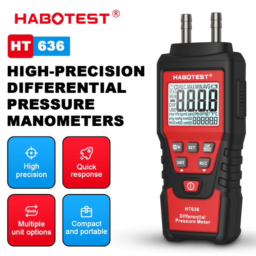 HABOTEST HT636 DIGITAL MANOMETER