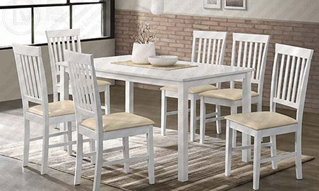 LO DINING TABLE FOR 6 PERSON WITH 6 CHAIRS -SOLID WOOD / DINING TABLE / OFFICE FURNITURE / TABLE / CHAIR