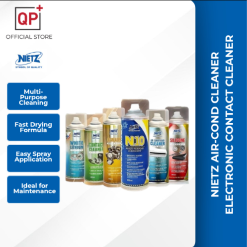 NIETZ AIR-COND CLEANER  ELECTRONIC CONTACT CLEANER DEGREASER WHITE LITHIUM GREASE SILICONE LUBRICANT l PENCUCI l 清洁剂-AIR-COND  360ML