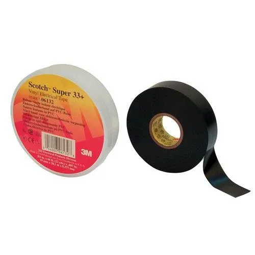 3M 33 Scotch Vinyl Electrical Tape (19mm X 20m) PVC Black 80611207012 [2036363]