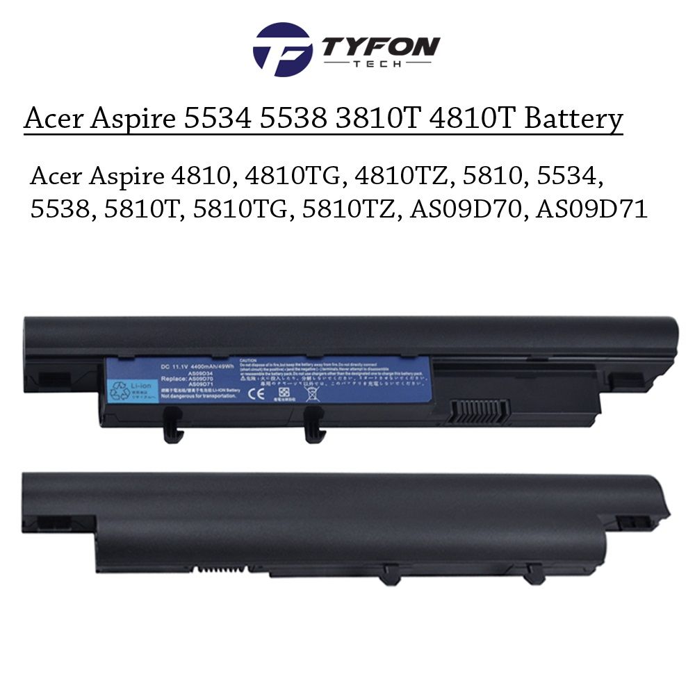 Acer Aspire 3750 3810T 4810T 5538 5810T TravelMate 8371 8471 Compatible Laptop Battery AS09D70 AS09D51