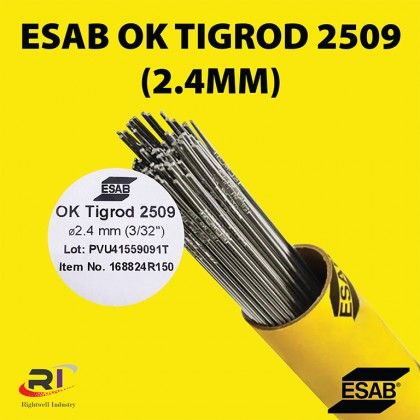 RIGHTWELL ESAB OK TIGROD 2509 SUPER DUPLEX STAINLESS STEEL FILLER ROD (5KG) (AWS ER2594)