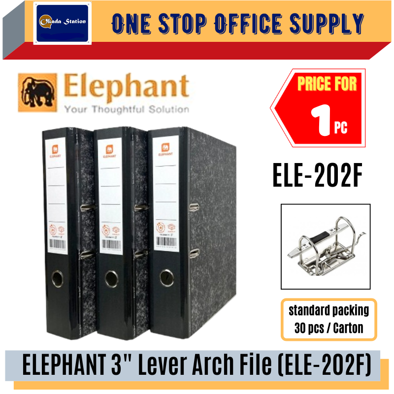 ELEPHANT LEVER ARCH FILE / SIZE: 3" / 75MM / LEVER ARCH FILE