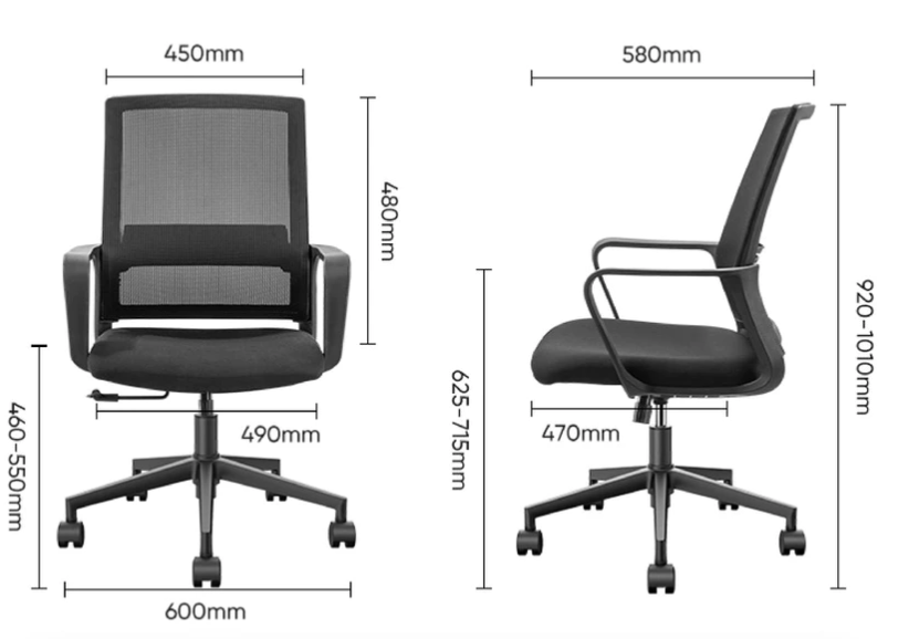 Deli Ergonomic Office Chair Furniture Aesthetic Office Kerusi Home Living