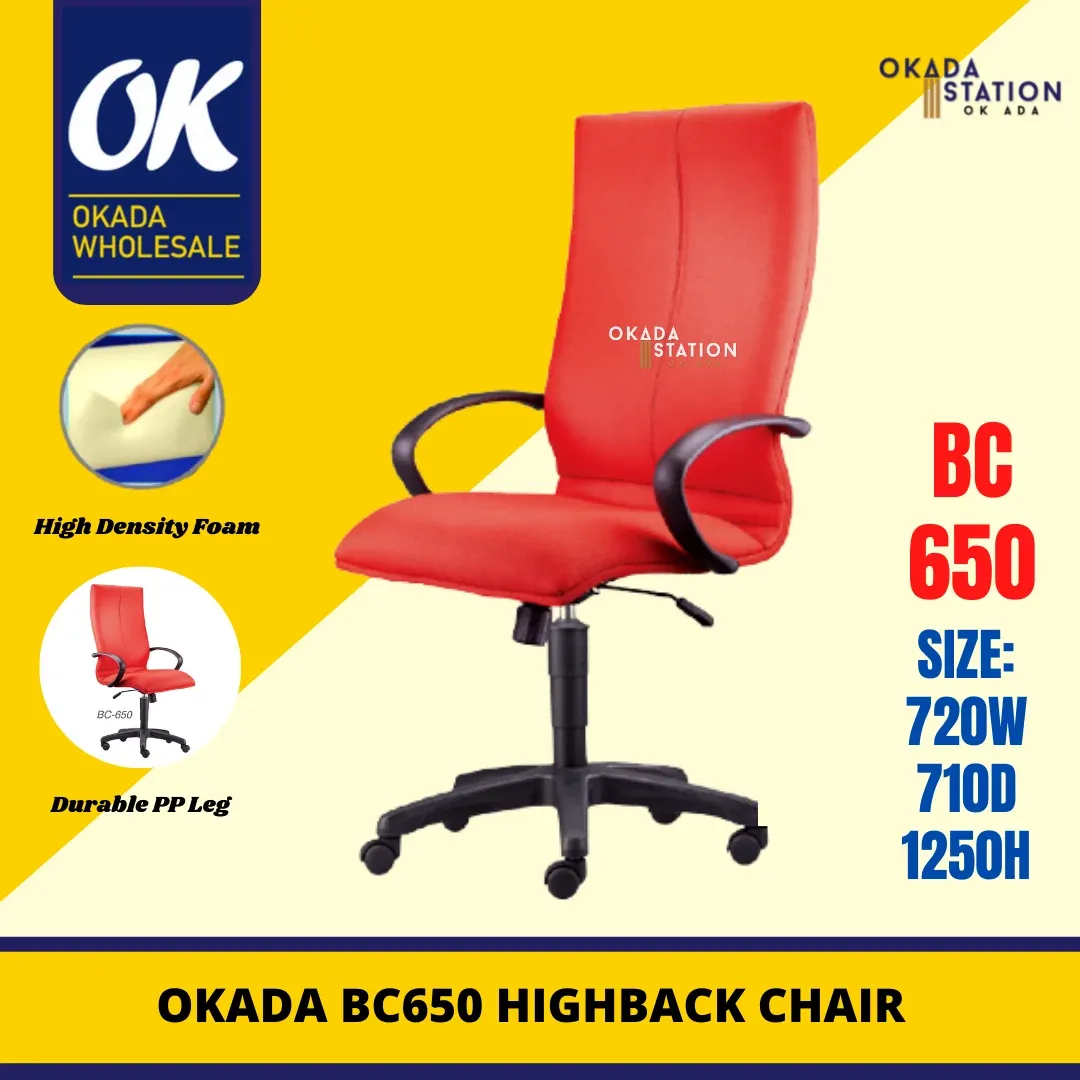 EARTH ERGONOMIC OFFICE CHAIR - PU LEATHER / FABRIC / ALL SIZE / BC-650 / BC-651 / BC-652 / BC-653 / OFFICE CHAIR / ERGONOMIC CHAIR