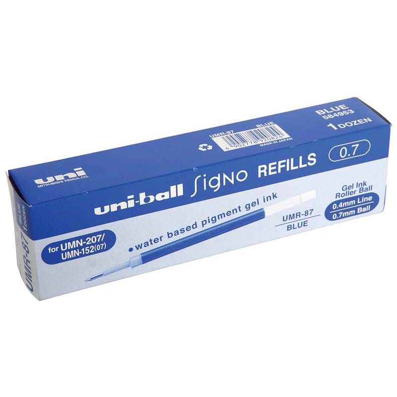 Uniball Signo Refill UM-207 UMR-87 0.7 mm Blue