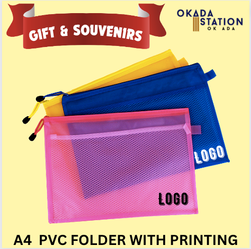 GIFT & SOUVENIRS : A4 PVC HOLDER WITH ZIP + PRINTING LOGO