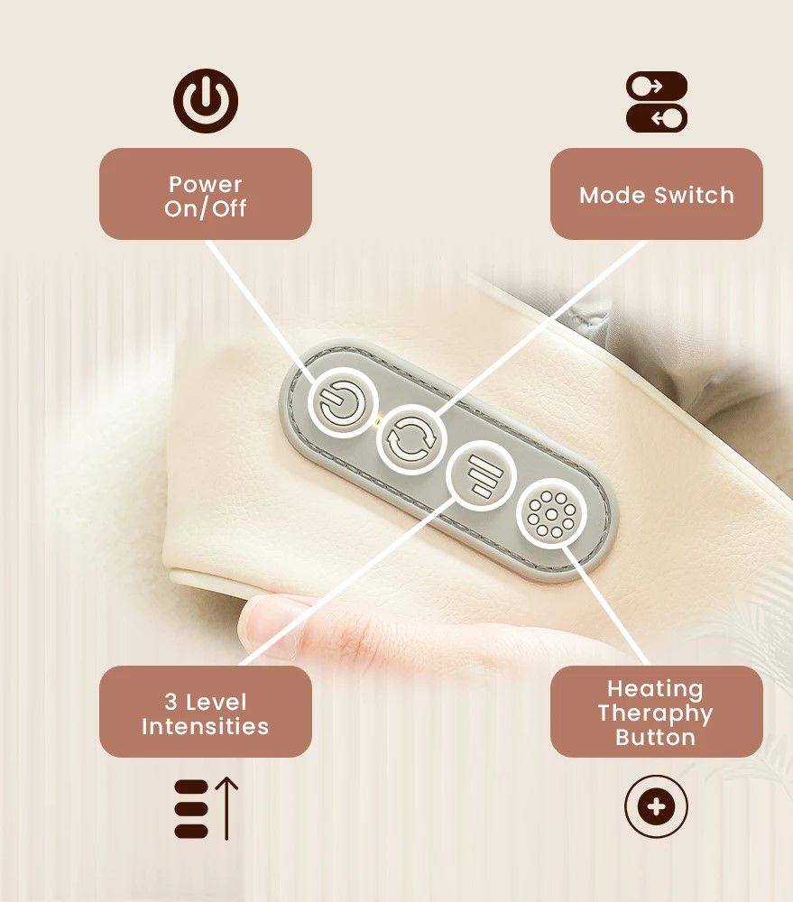 LuxeComfort Shoulder Neck Massager - Real Hand Massage WIth Heat Therapy Shoulder Pain Relieve Mesin Urut