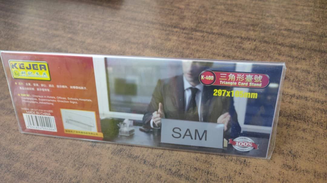 STAND CARD SIZE 297 X 105MM