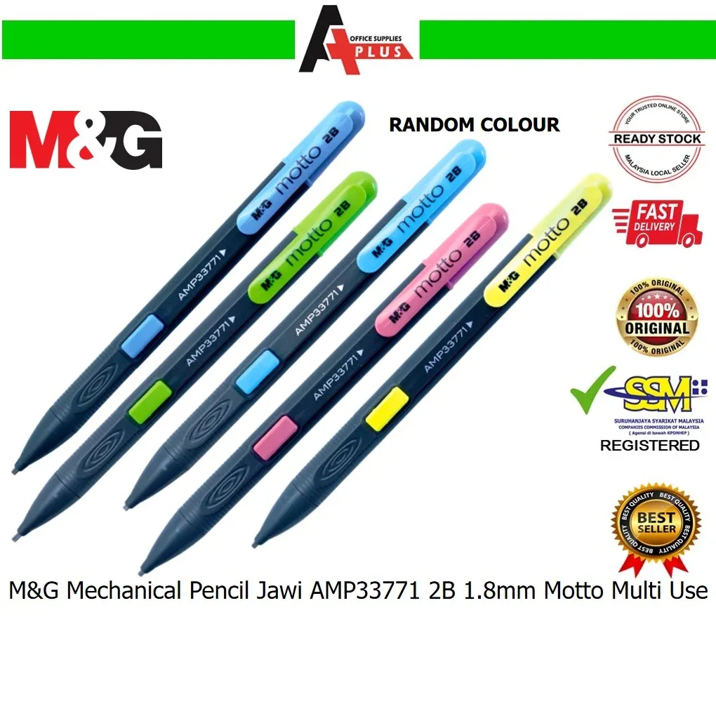 M&G Mechanical Pencil Jawi AMP33771 Motto Multi Use 1.8mm / Pensel Mekanikal Jawi