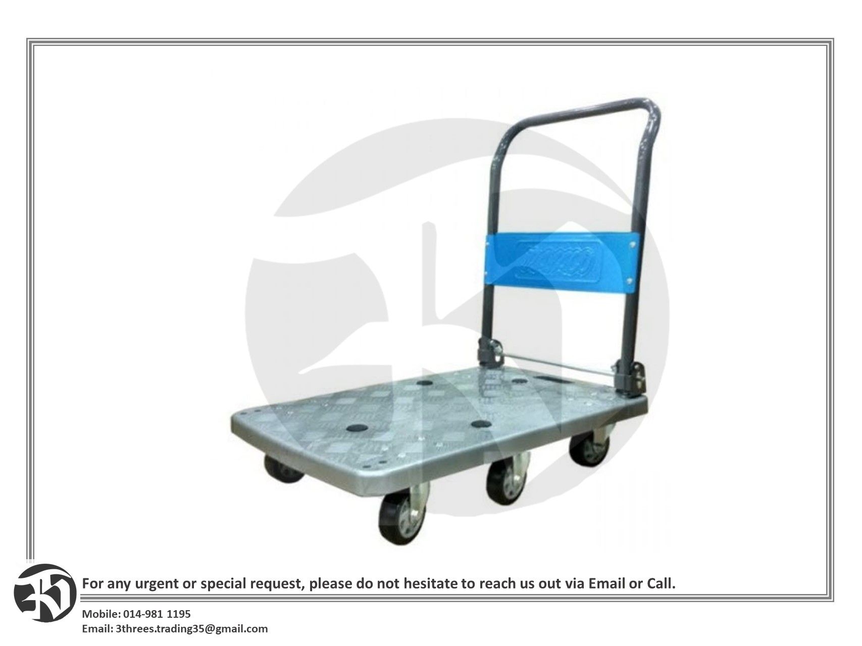 500kg Heavy Duty Hand Truck Foldable Platform Trolley