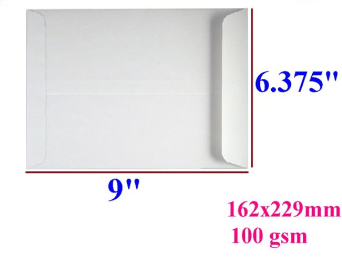 A5 TNB PRINTING  WHITE ENVELOPE / SIZE : 6.38" X 9" / 100GMS / SAMPUL SURAT