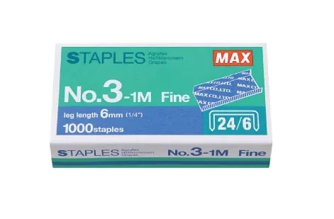 Max No.3-1M Staples (Stapler Bullet)