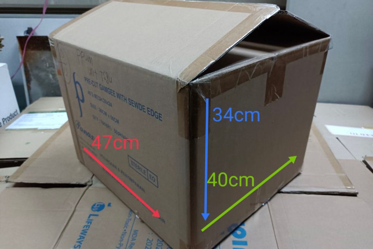 NA Kotak Kosong Recycle Tebal 47cm x 34cm x 40cm / Used Box