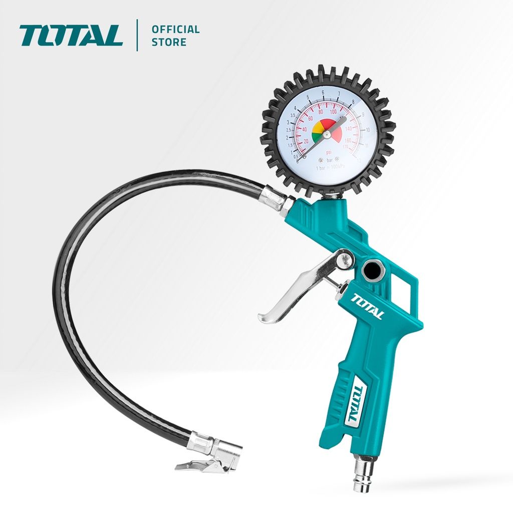 TOTAL TAT11601 AIR TYRE INFLATING GUN (MAX. PRESSURE 8.5 BAR (120 PSI))
