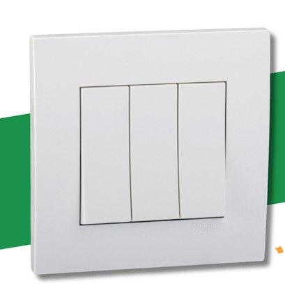 Schneider Electric 16AX 250V 3 Gang 1 Way Switch