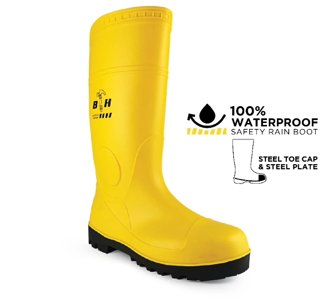 Black Hammer Mid-cut 27cm Slip Ons - Yellow
