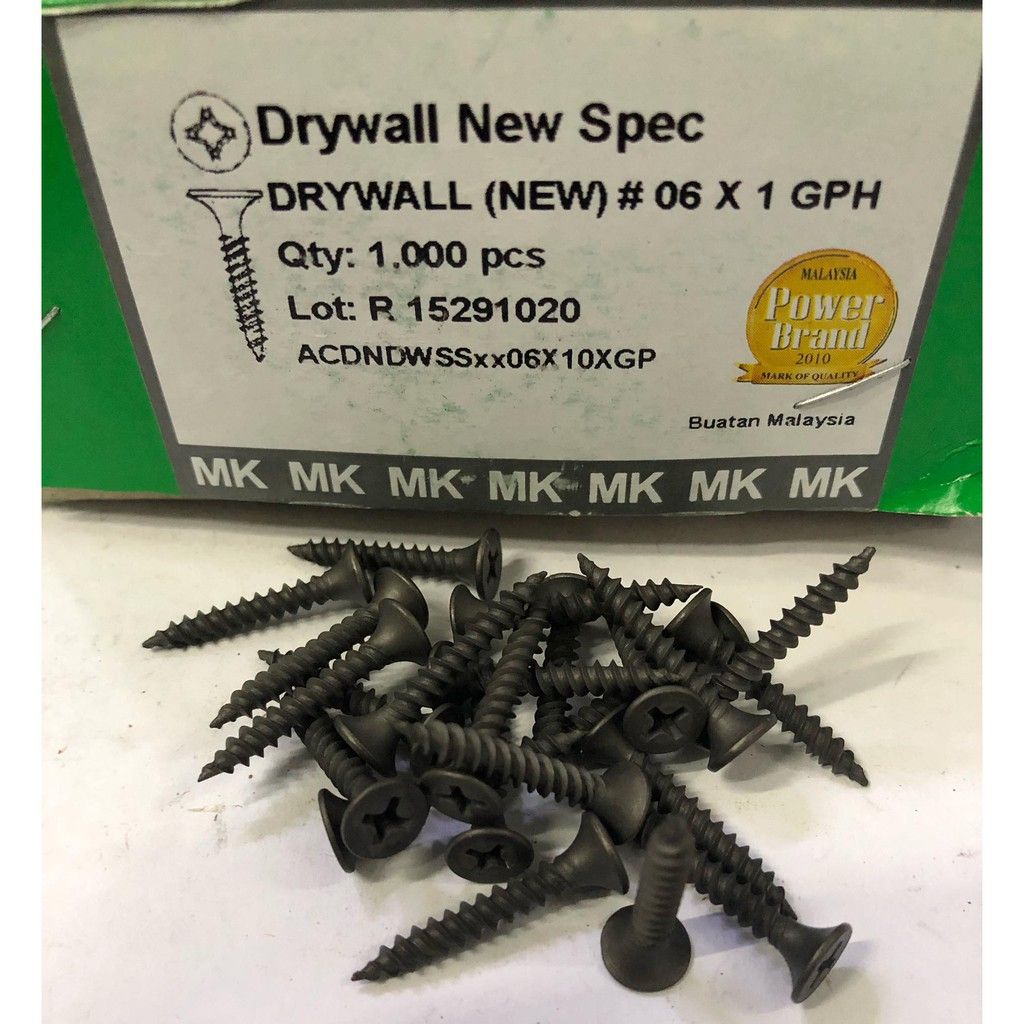 SE SETIA ELECTRIC DRY WALL SCREW BLACK 1 BOX