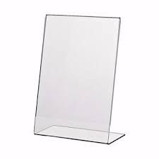 A4 Acrylic Card Stand L-shape ( 210mm x 297mm )