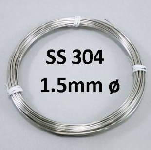 SS 304 STAINLESS STEEL WIRE SINGLE STRAND SS304 TIE WIRE SOFT 1.5MM DIAMETER
