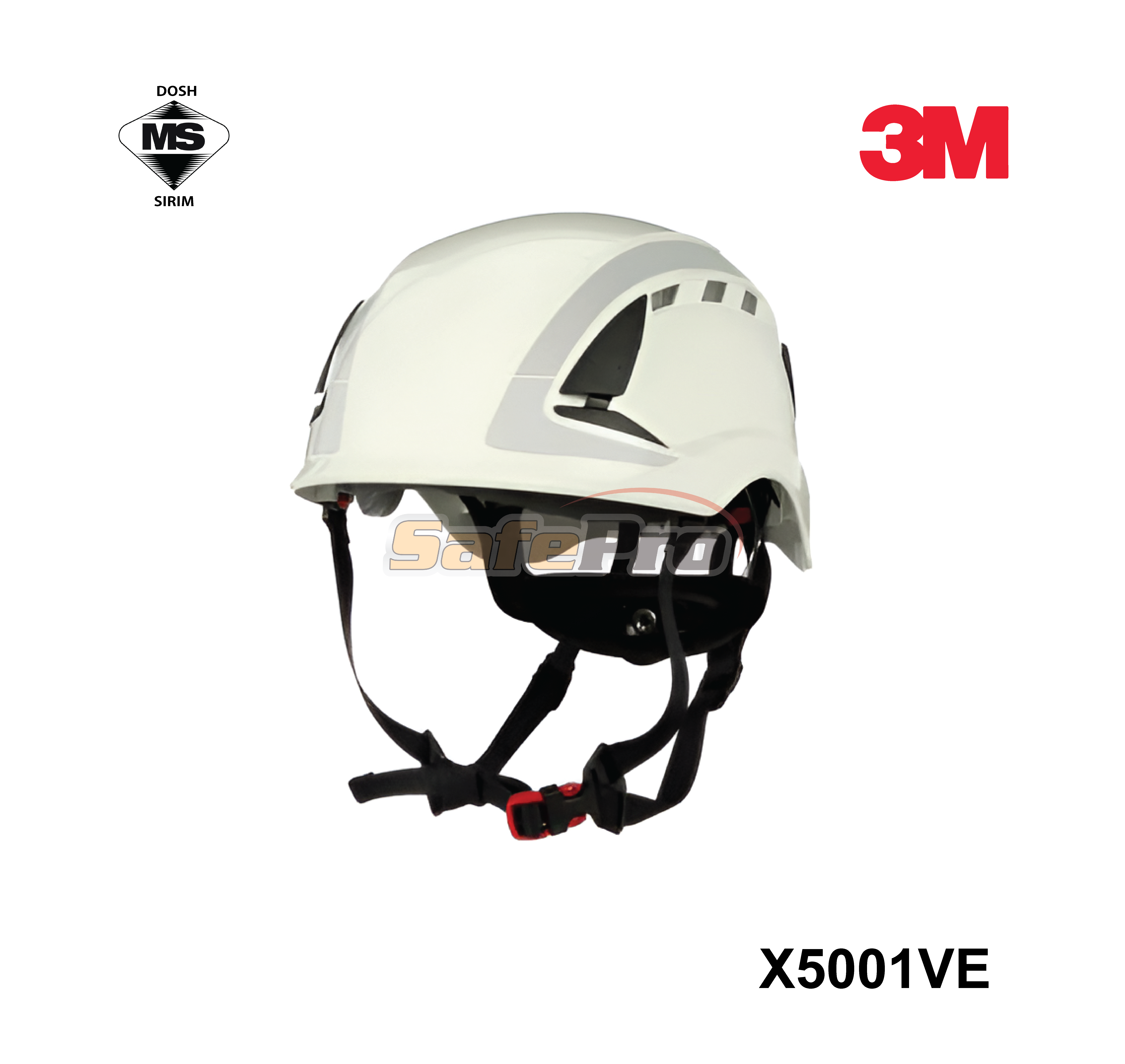 3M Safety Helmet X5001,SIRIM AND DOSH APPROVED JKKP/2022/12-01/00009. 3M™ SecureFit™ X5000 Safety Helmet, Vented, 1000V, CE Come with Printing Logo