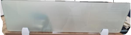 GLASS PARTITION C/W PARTITION CLIP SIZE ITEM: Glass Partition c/w Partition Clip Size: 900W x 300H