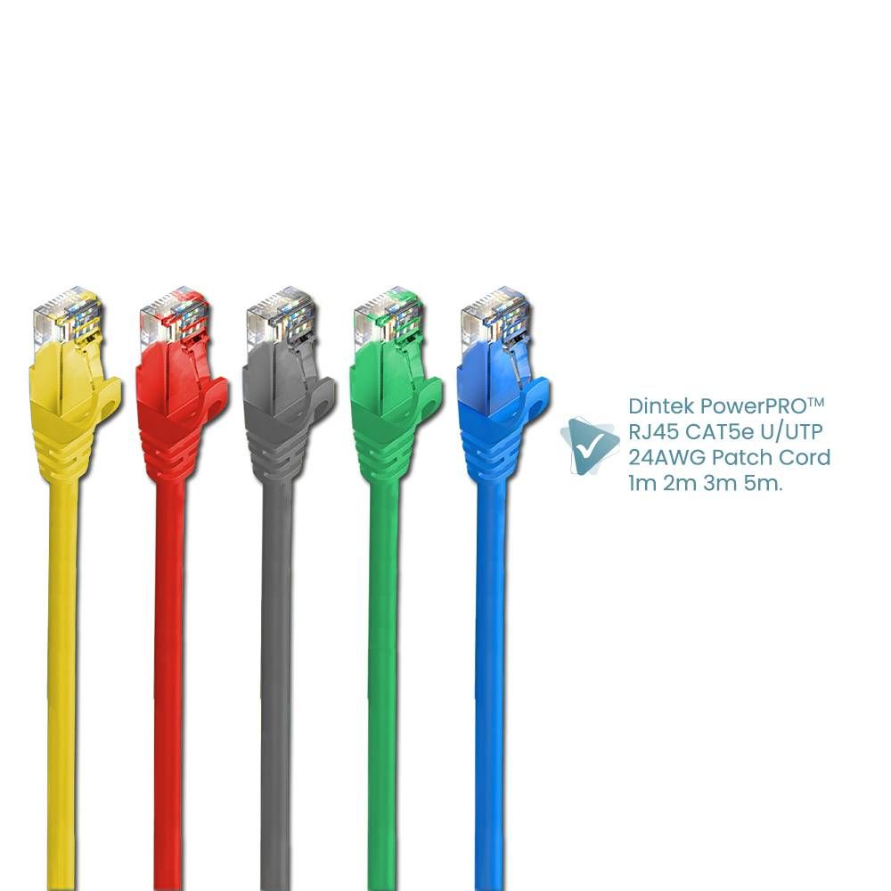 DINTEK POWERPRO CAT5E RJ45 U/UTP 24AWG PATCH CORD 1M 2M 3M 5M