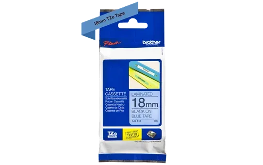 Brother TZe-541 Black on Blue (18mm) Tapes